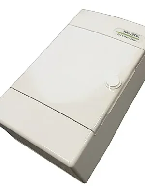 Akce Noark 110817 PNS 4W Plastová rozvodnice, bílé dveře, montáž na omítku, IP40, 1 řada, 4 moduly