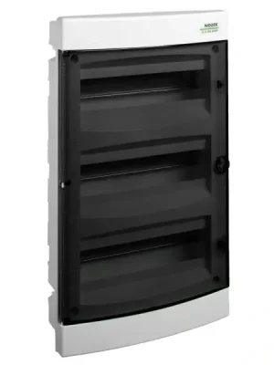 Noark 106198 PNF 3x18T Plastová rozvodnice, průhledné dveře, montáž pod omítku, IP40, 3 řady, 3x18 modulů Akční Nabídka