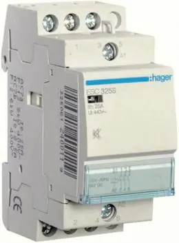 HAGER STYKAČ ESC325S 3S 25A 230V SE SNIZENOU HLUCNOSTI (NÁHRADA ZA ESN320B) Přímo Od Výrobce