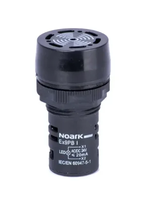 Vrácení Zdarma Noark 105689 Ex9PB I k 24V AC/DC Panelový bzučák přerušovaný, černý, 24VAC/DC