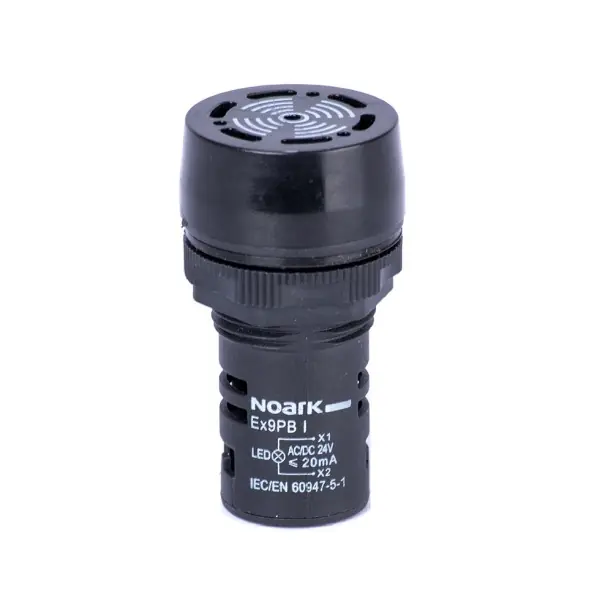 Vrácení Zdarma Noark 105689 Ex9PB I k 24V AC/DC Panelový bzučák přerušovaný, černý, 24VAC/DC