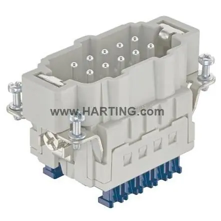 HARTING VLOŽKA HAN 10ES PRESS CAGE CLAMP VIDLICE 10+PE 16A 0,14-2,5MM2 09330102648 Cenově Výhodný
