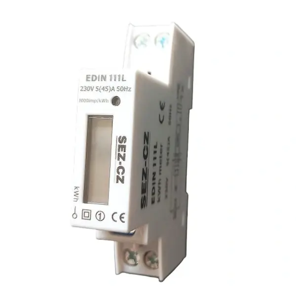 Odeslání Ihned SEZ EDIN 111L Elektroměr 5-45 A, 1 tarif, 1 fázový, LCD displej, 1M/DIN