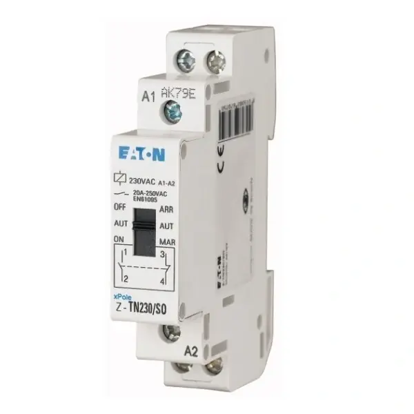 EATON 267975 Z-TN230/1S1O Instalační relé 230V AC, 1 zap. 1 vyp. kont., ON/AUT/OFF Nakupujte Hned