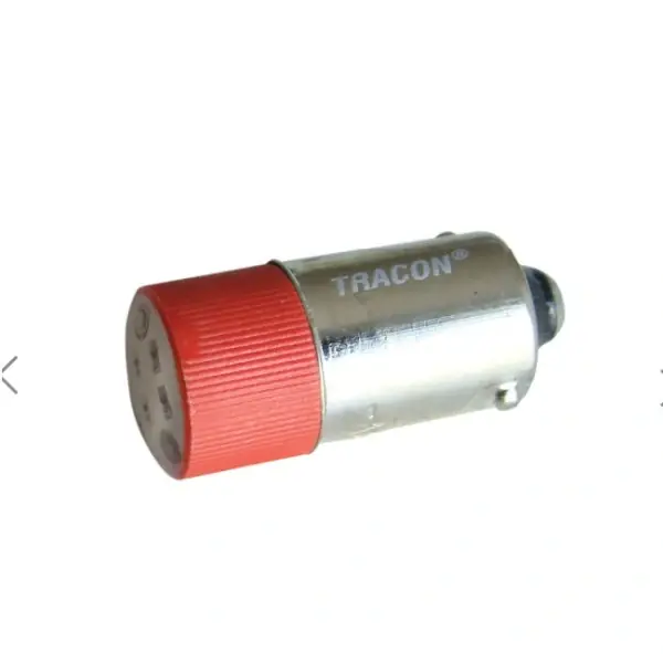 Originální Tracon NYGL-ACDC24T Led žárovka, červená 24V AC/DC, Ba9s