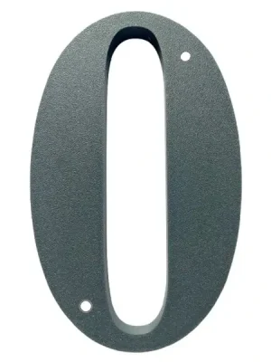 Sezónní Sleva Domovní číslo popisné 0 na zeď, vrata, sloupky s dírami pro vruty barva antracit, výška 170 mm