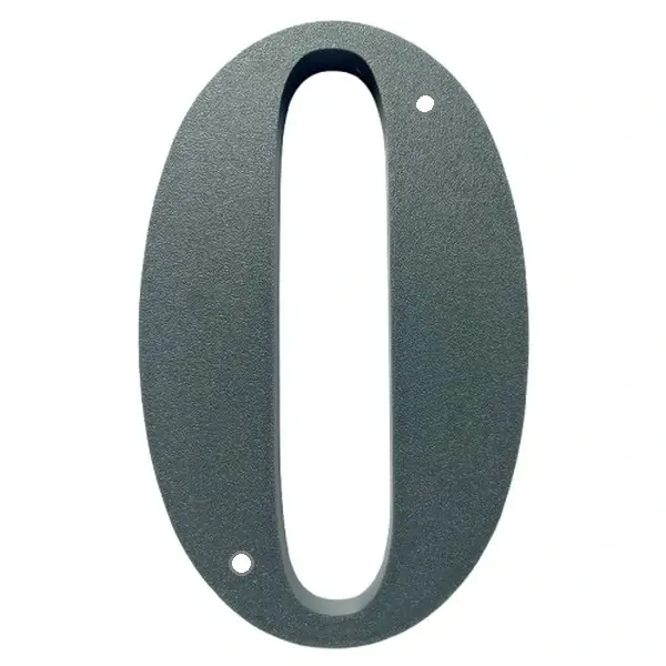 Sezónní Sleva Domovní číslo popisné 0 na zeď, vrata, sloupky s dírami pro vruty barva antracit, výška 170 mm