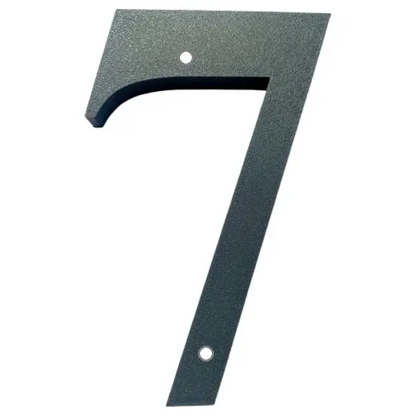 Domovní číslo popisné 7 na zeď, vrata, sloupky s dírami pro vruty barva antracit, výška 170 mm Pouze Dnes
