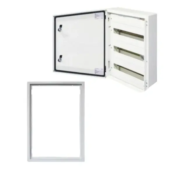 Výhodná Nabídka Kovová skříň SEZ T-BOX 54/3/18 s přídavným rámem pro instalaci pod omítku, 18 modulů - 3 řady, IP 65