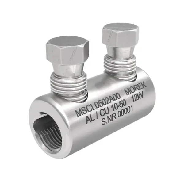 Akční Nabídka MOREK MSCL0502A00 Kabelová trhací spojka MSCL50 Al/Cu 10-50mm2, 2x Al šroub, 12kV