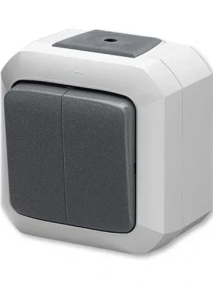 Nejlepší Volba ABB 3558N-C52510 S VARIANT+ vypínač střídavý dvojitý, řazení č.6+6, IP54 , šedý