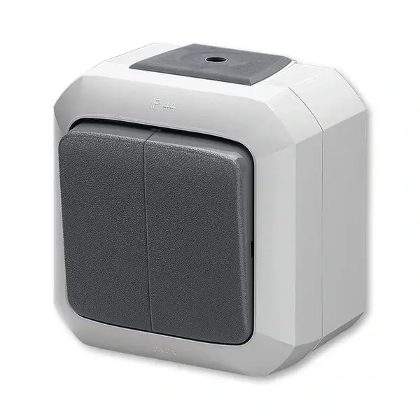 Nejlepší Volba ABB 3558N-C52510 S VARIANT+ vypínač střídavý dvojitý, řazení č.6+6, IP54 , šedý