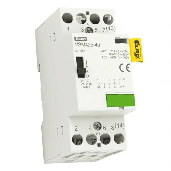 Nejlepší Volba ELKO-EP 209970700065 VSM425-40 230V AC Instalační stykač s manuálním ovládáním 4x25A
