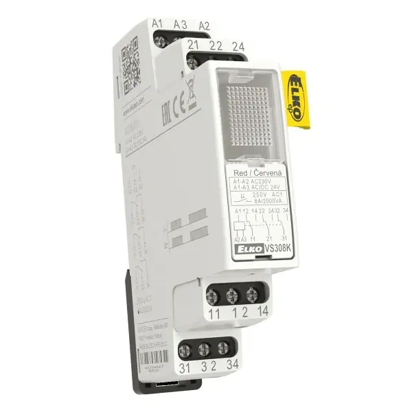 Nakupujte Hned ELKO-EP 2269 VS308K/červená Pomocné relé 3x8A přepínací, AC 230V, AC/DC 24V