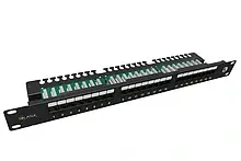 SOLARIX 24000030 SX24L-5E-UTP-BK-N 19" patch panel 24 x RJ45 CAT5E UTP s vyvazovací lištou 1U Časově Omezené