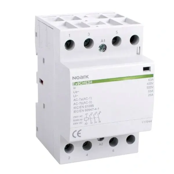 Must-Have NOARK 117269 Ex9CH63H 31 230V AC/DC Tichý instalační stykač, 63A, 230V AC/DC, 3 zapínací + 1 vypínací kontakty