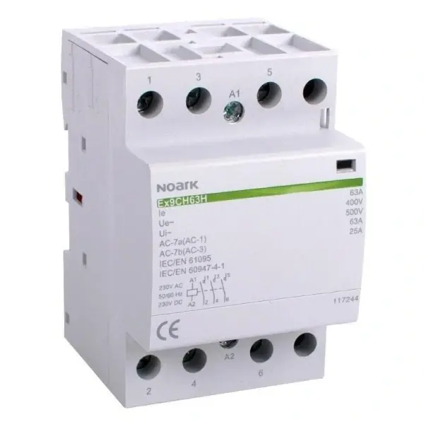 NOARK 117239 Ex9CH40H 31 230V AC/DC Tichý instalační stykač, 40A, 230V AC/DC, 3 zapínací + 1 vypínací kontakty Super Cena