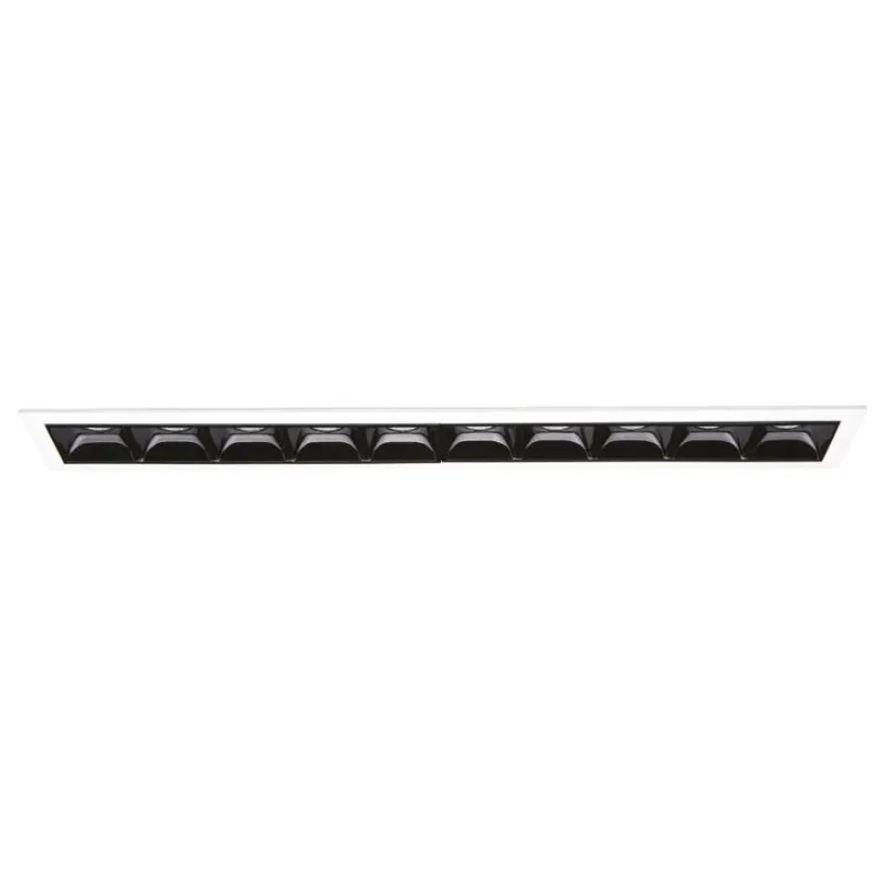 Akční Cena Vestavěné obdélníkové LED svítidlo PALNAS IDEAL LUX LIKA FI10 TRIM 20W 1750lm 3000K IP20 bílá černá 206233