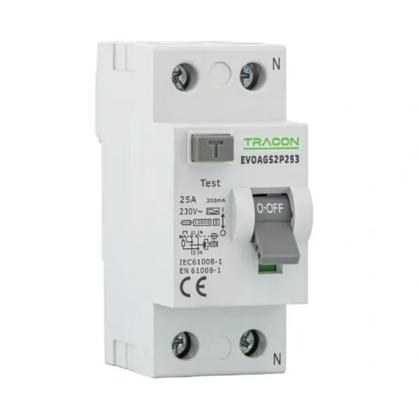 Bezpečná Platba Tracon EVOAGS2P403 Proudový chránič, 2 pól, 40A, 300mA, 10kA, A/S