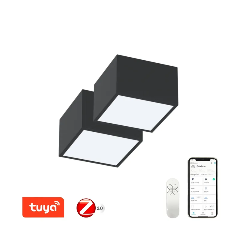 IMMAX NEO SMART SADA 2X SVÍT. LED CANTO 12W 2700-6500K STROP. ČERNÉ ZIGBEE 3.0 DÁLK. OVL. Aktuální