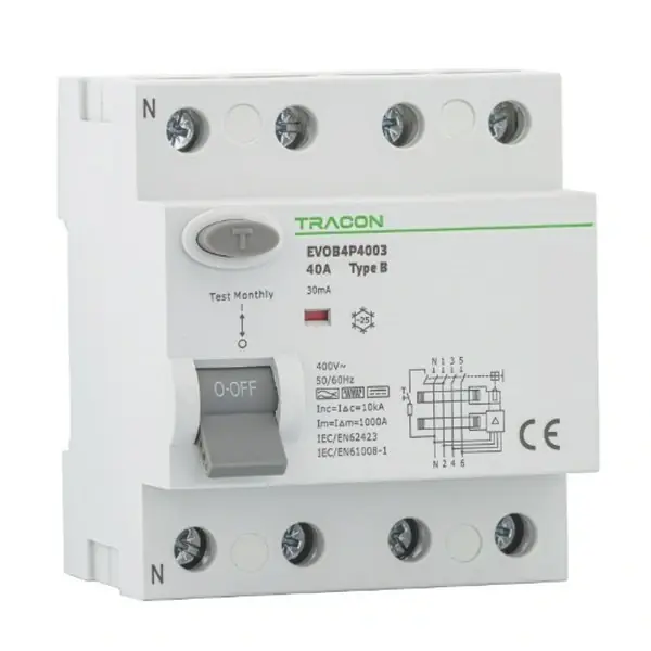 Must-Have Tracon EVOB4P161 Proudový chránič, 4 pólový, 16A, 100mA, 10kA, B