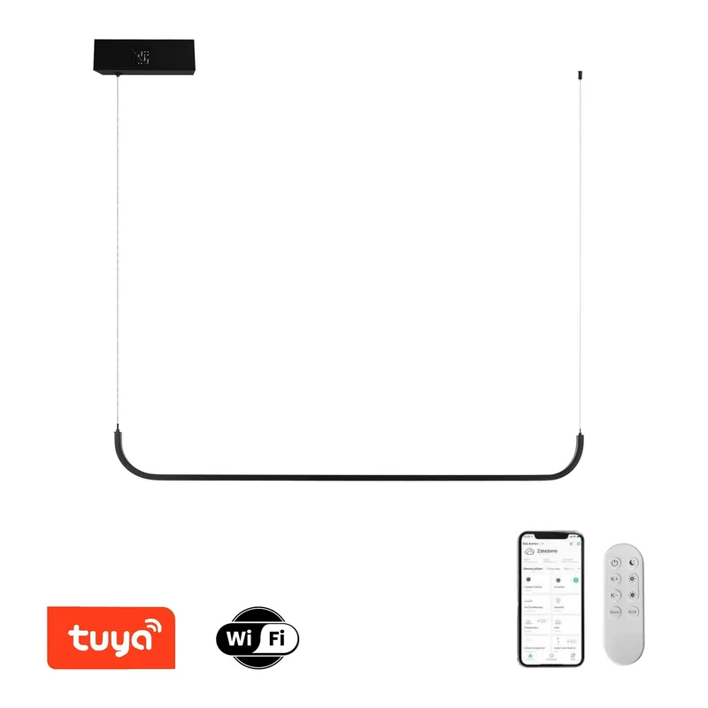Nakupujte Hned IMMAX SVÍTIDLO NEO LITE PATTINI SMART ZÁVĚSNÉ ČERNÉ 120CM 26W TUYA WIFI S PODPOROU BEACON