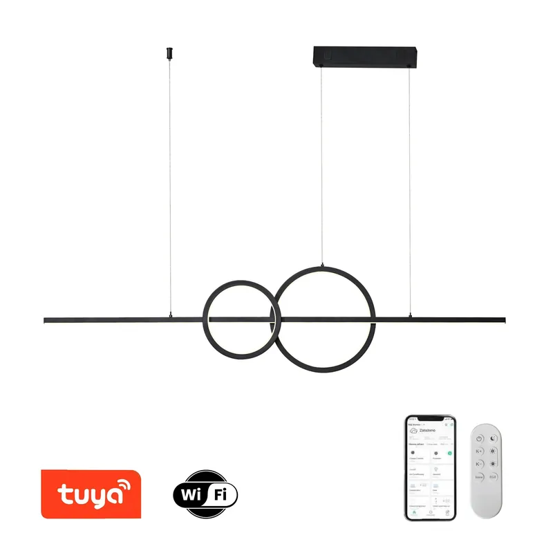 Odeslání Ihned IMMAX SVÍTIDLO NEO LITE RONDAS SMART ZÁVĚSNÉ ČERNÉ 131CM 56W TUYA WIFI S PODPOROU BEACON