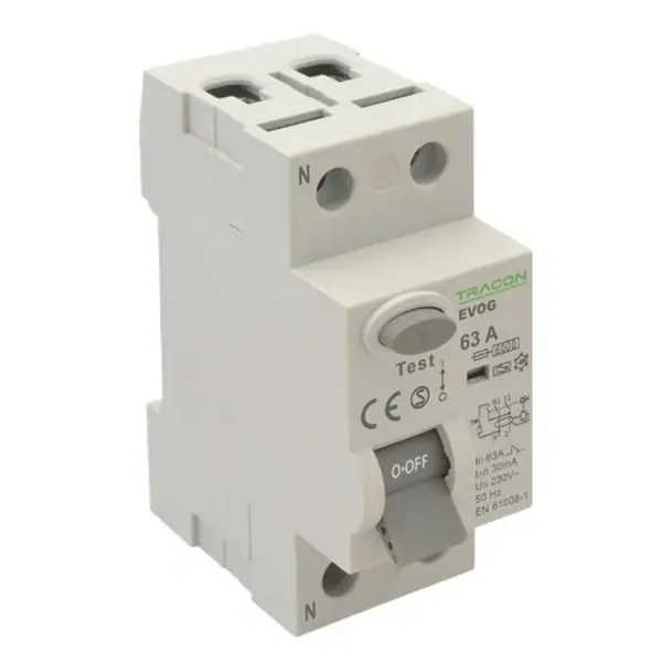 Tracon EVOG2P4003 Proudový chránič, 2-pólový, 40A, 30mA, 6kA, A Ihned K Objednání