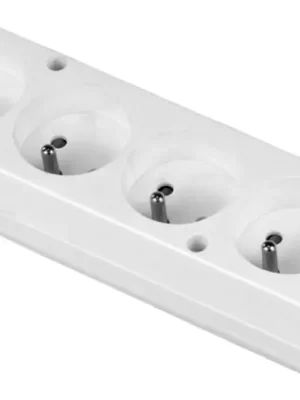 Zásuvka čtyřnásobná ELGOTECH GN-470 s uzemněním 16A 250V bílá Oblíbený
