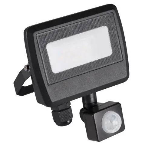 LED reflektor s pohybovým čidlem KANLUX ANTEM 10W-NW-SE B 10W 800 lm 4000K IP44 černý Super Cena