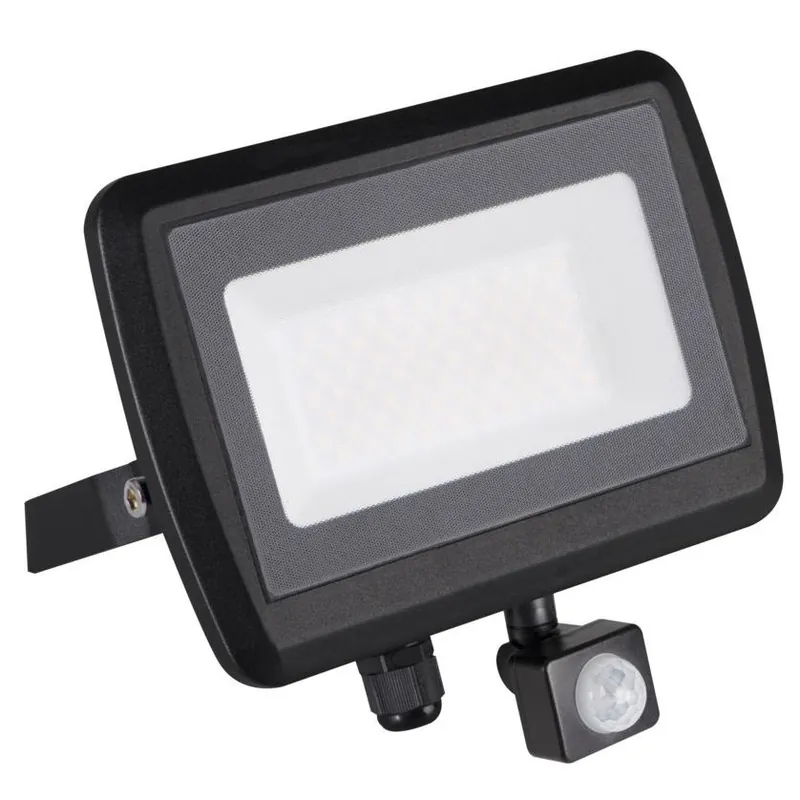 Pouze Dnes LED reflektor s pohybovým čidlem KANLUX ANTEM 50W-NW-SE B 50W 4000 lm 4000K IP44 černý