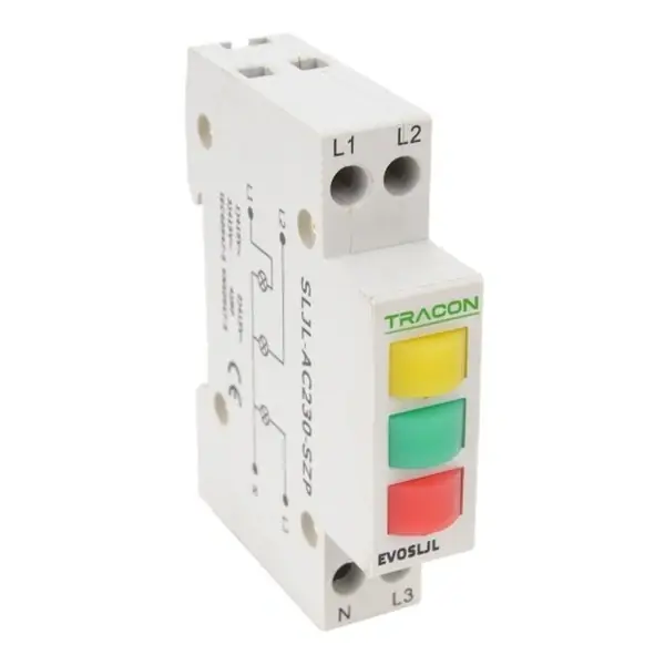 Tracon SLJL-AC230-SZP Modulární kontrolka Led, žlutá / zelená / červená, 3×230V AC Cenově Výhodný