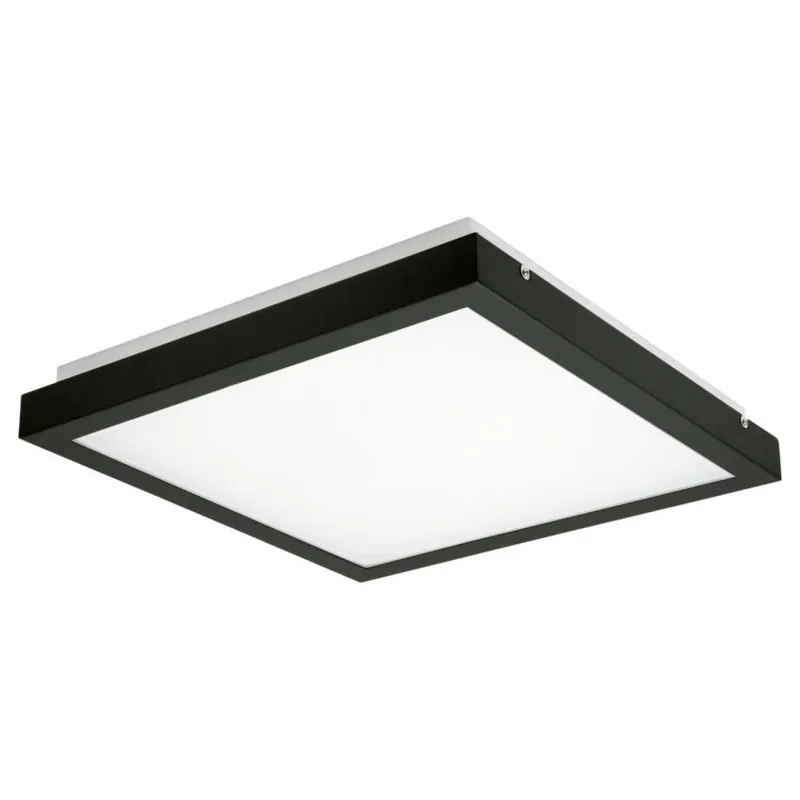 Stropní LED svítidlo s čidlem pohybu Kanlux TYBIA 38W-NW-SE B 38W 3800lm 410x410mm IP20 černá 24643 Akční Cena