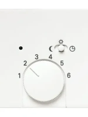 ABB 2CKA001710A3569, FUTURE termostatu prostorového,s otočným ovládáním; studio bílá Originální