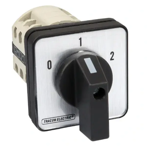 Jen Po Omezenou Doba Vačkový přepínač, 0-1-2 Tracon TKB-126/3 400V, 50Hz, 125A, 2×3P, 30kW, 88×88mm, 60°
