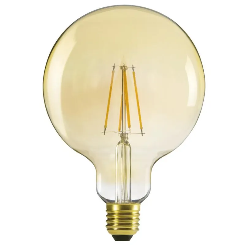 Dokud Zásoby Vydrží LED žárovka globe Kanlux XLED G125 E27 7W (55W) 725 lm 2500K 825 filament zlatá