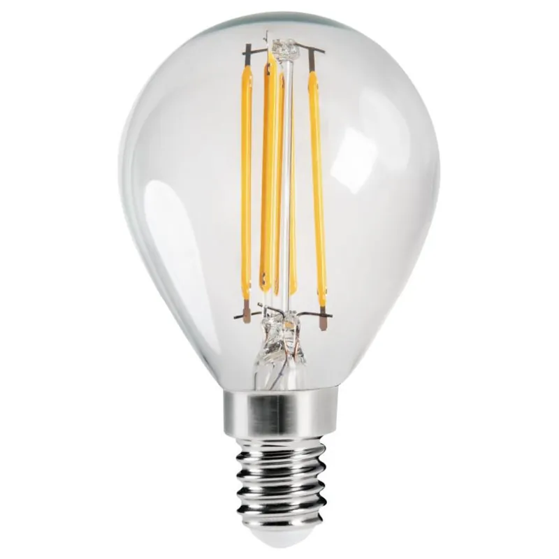 Dokud Zásoby Vydrží LED žárovka mini globe Kanlux XLED G45 E14 4.5W (40W) 470 lm 2700K 827 filament čirá