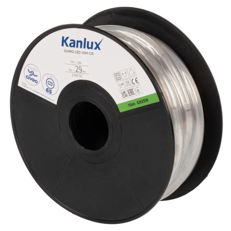 Sleva Světelný had KANLUX GIVRO LED 10M-GR 20W 29lm/m IP65 zelená 39198