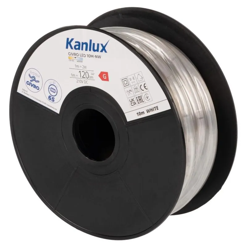 Nakupujte Hned Světelný had KANLUX GIVRO LED 10M-NW 20W 120lm/m IP65 bílá 39196