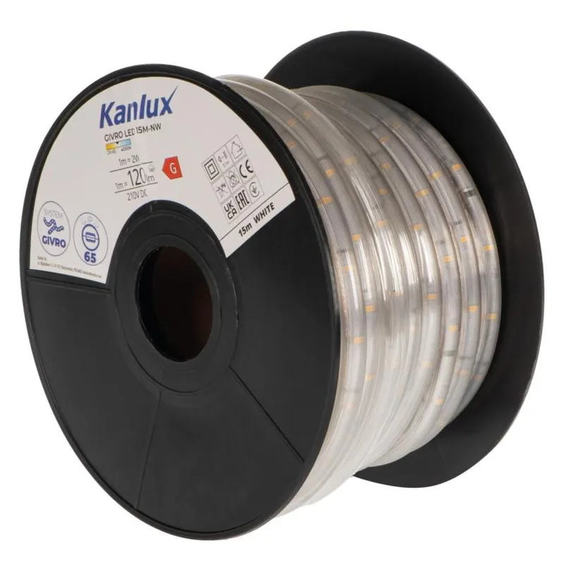 Světelný had Kanlux GIVRO LED 15m-NW bílá 2W/120LM/M - prodej pouze po balení 15m 38575 Expresní Doručení