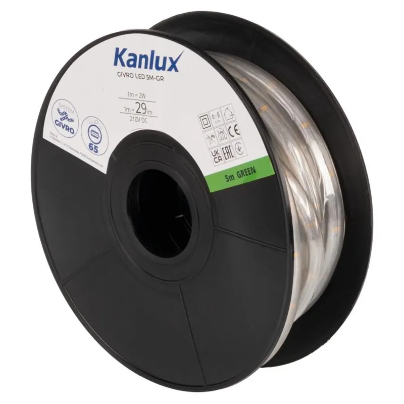 Světelný had KANLUX GIVRO LED 5M-GR 10W 29lm/m IP65 zelená 39194 Kup Teď