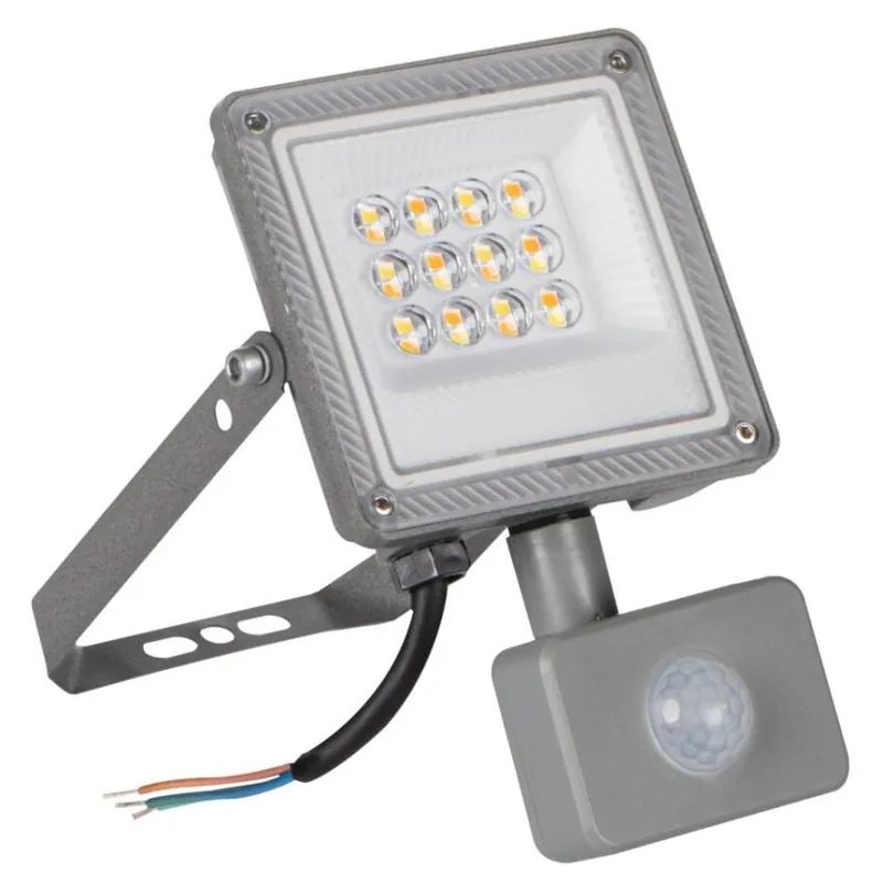 Objednat Nyní LED reflektor s pohybovým čidlem KANLUX ACETE 10W CCT SE GR 10W 860/1080/970 lm 3000K-6500K IP44 šedý