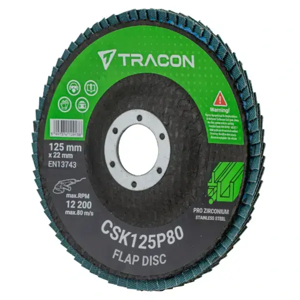 Brusný kotouč Tracon CSK125P80 125x22mm, P80 Horká Nabídka