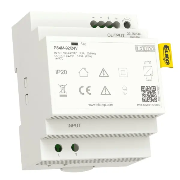 Cenově Výhodný ELKO-EP 8054 PS4M-92/24V Napájecí zdroj 24V/DC 3.83A 92W