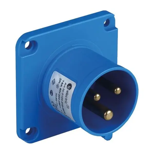Výhodná Nabídka TP Electric 3020-319-0970 Vestavná přívodka rovná, kompaktní příruba 70x70, Quick Connect 3x16A / IP44