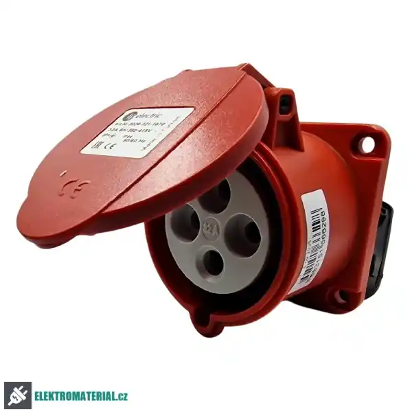 TP Electric 3026-321-1670 Vestavná zásuvka, rovná, kompaktní příruba 70x70, Quick Connect 4x32A / IP44 Finální Výprodej