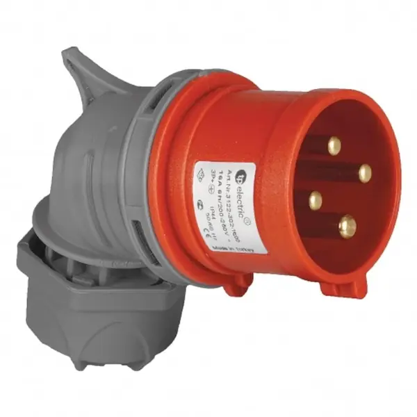 Bezpečná Platba TP Electric 3026-302-1600 Spojovací vidlice, úhlová, Quick Connect 4x32A / IP44