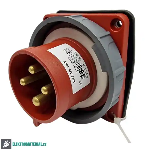 Levný TP Electric 3027-320-1600 Vestavná přívodka, rovná, příruba 83x90, Quick Connect 4x32A / IP67