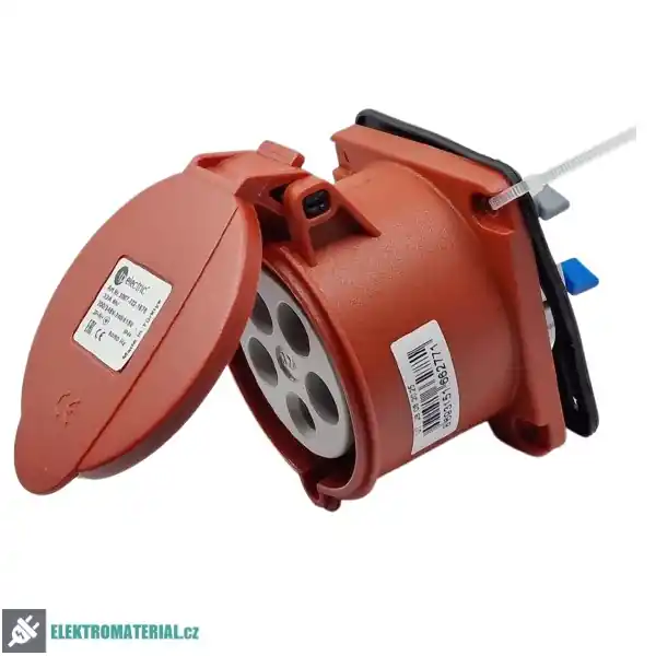 TP Electric 3007-322-1675 Vestavná zásuvka, rovná, kompaktní příruba 75x75, Quick Connect 5x32A / IP44 Expresní Doručení