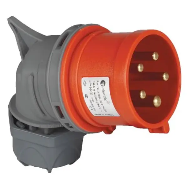 Víkendová Akce TP Electric 3007-302-1600 Spojovací vidlice, úhlová, Quick Connect 5x32A / IP44